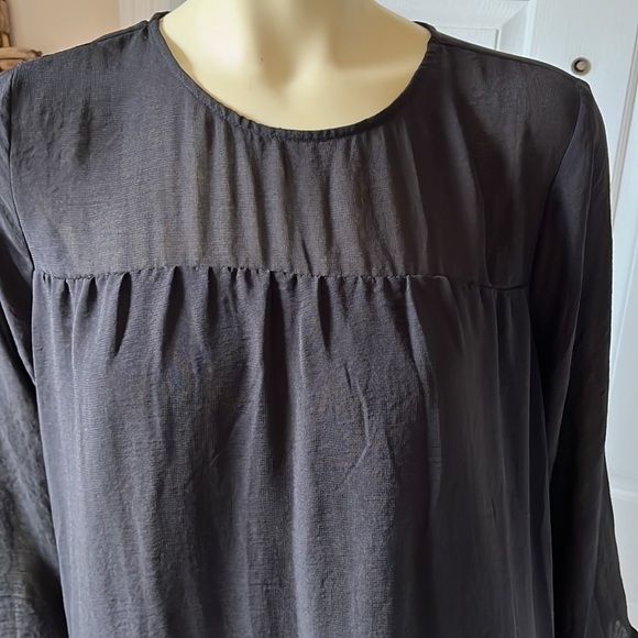 h&m Black Sheer Sleeves Tunic Shift Dress 14 - Picture 2 of 10